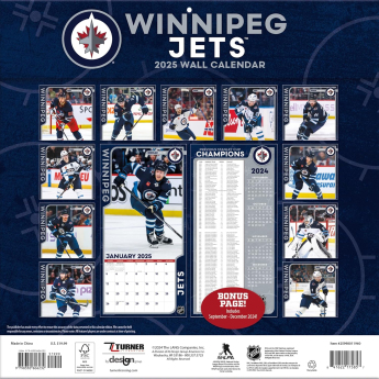 Winnipeg Jets календар 2025 Wall Calendar