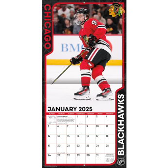 Chicago Blackhawks календар Connor Bedard 2025 Wall Calendar