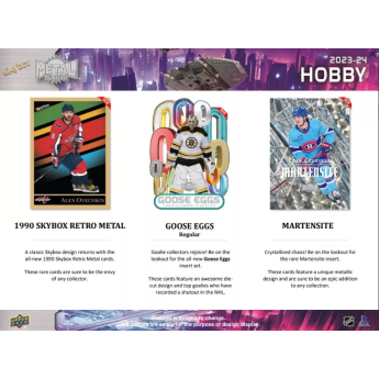 NHL кутии хокей карти NHL 2023-24  Upper Deck Skybox Metal Universe Hobby Box