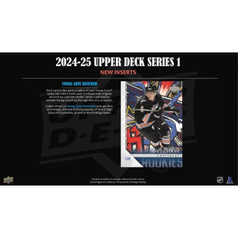 NHL кутии хокей карти NHL 2024-25 Upper Deck Series 1 Hobby Box