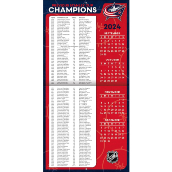 Columbus Blue Jackets календар 2025 Wall Calendar