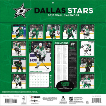 Dallas Stars календар 2025 Wall Calendar