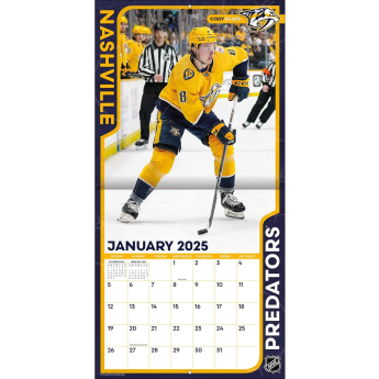 Nashville Predators календар 2025 Wall Calendar
