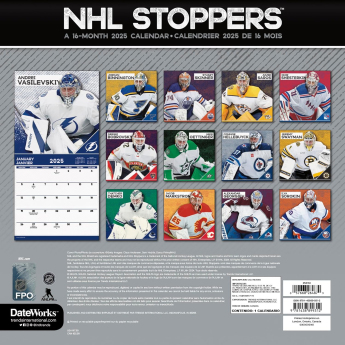 NHL продукти календар Stoppers 2025 Wall Calendar
