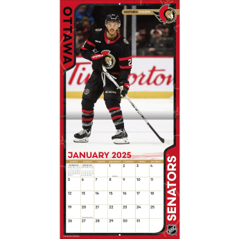 Ottawa Senators календар 2025 Wall Calendar