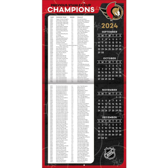 Ottawa Senators календар 2025 Wall Calendar