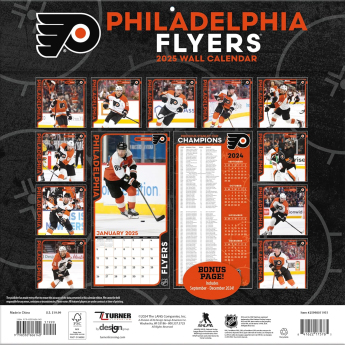 Philadelphia Flyers календар 2025 Wall Calendar