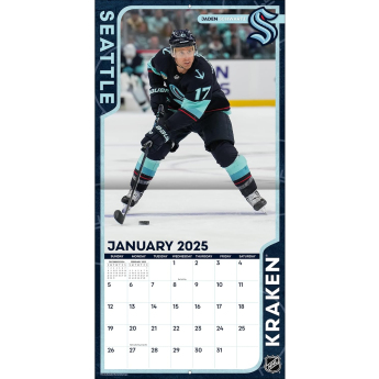 Seattle Kraken календар 2025 Wall Calendar