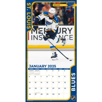 St. Louis Blues календар 2025 Wall Calendar