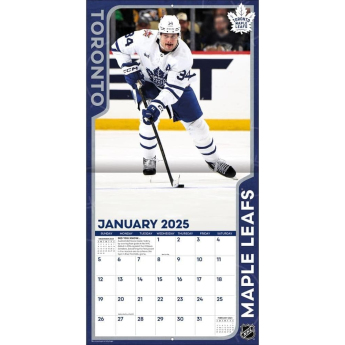 Toronto Maple Leafs календар #34 Auston Matthews 2025 Wall Calendar