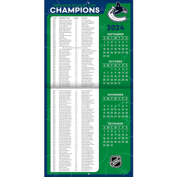 Vancouver Canucks календар 2025 Wall Calendar