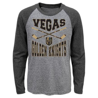Vegas Golden Knights детска тениска с дълъг ръкав Cross Stick Ls Triblend Raglan