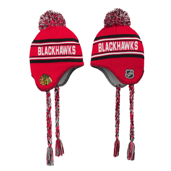Chicago Blackhawks детска зимна шапка Jacquard Tassel Knit With Pom