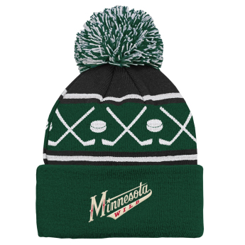Minnesota Wild детска зимна шапка Face-Off Cuff Pom