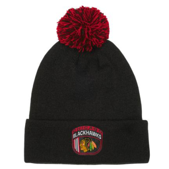 Chicago Blackhawks детска зимна шапка Draft Beanie Cuff With Pom