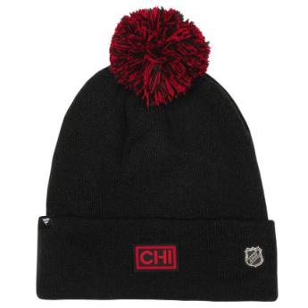 Chicago Blackhawks детска зимна шапка Draft Beanie Cuff With Pom