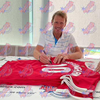 Легенди фланелка с рамка Manchester United FC 2021-2022 Sheringham Signed Shirt & Medal (Framed)