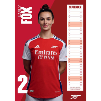 Arsenal FC календар WFC 2025