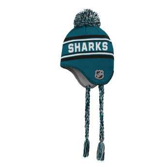 San Jose Sharks детска зимна шапка Jacquard Tassel Knit With Pom