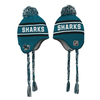 San Jose Sharks детска зимна шапка Jacquard Tassel Knit With Pom