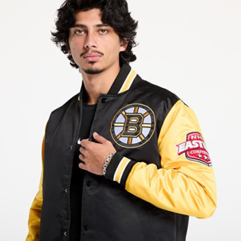 Boston Bruins мъжко яке Primetime Heavyweight Satin Jacket Current Logo
