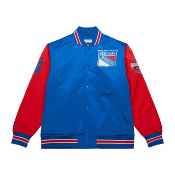 New York Rangers мъжко яке Primetime Heavyweight Satin Jacket Current Logo