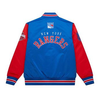 New York Rangers мъжко яке Primetime Heavyweight Satin Jacket Current Logo