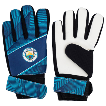 Manchester City детски вратарски ръкавици Fuse Goalkeeper Gloves Yths 79-86mm palm width