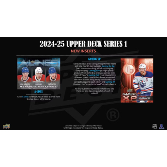 NHL кутии хокей карти NHL 2024-25 Upper Deck Series 1 Blaster Box
