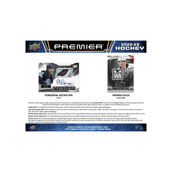NHL кутии хокей карти NHL 2022-23 Upper Deck Premier Hockey Hobby Box