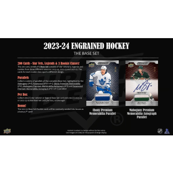 NHL кутии хокей карти NHL 2023-24 Upper Deck Engrained Hockey Hobby Box