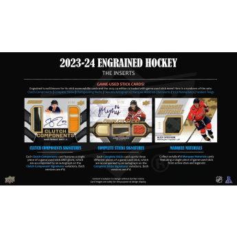NHL кутии хокей карти NHL 2023-24 Upper Deck Engrained Hockey Hobby Box