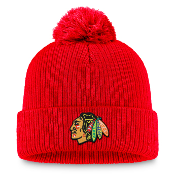 Chicago Blackhawks зимна шапка A/CAP Beanie Cuff Pom