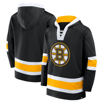 Boston Bruins мъжки суитшърт с качулка Mens Laced Hockey
