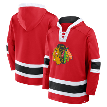 Chicago Blackhawks мъжки суитшърт с качулка Mens Laced Hockey