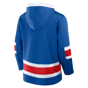 New York Rangers мъжки суитшърт с качулка Mens Laced Hockey