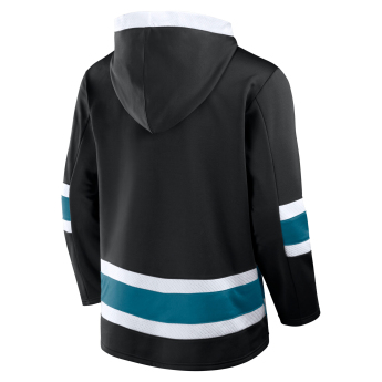 San Jose Sharks мъжки суитшърт с качулка Mens Laced Hockey