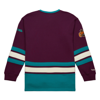 Anaheim Ducks мъжки суитшърт Heritage Lace-Up Crew Vintage Logo