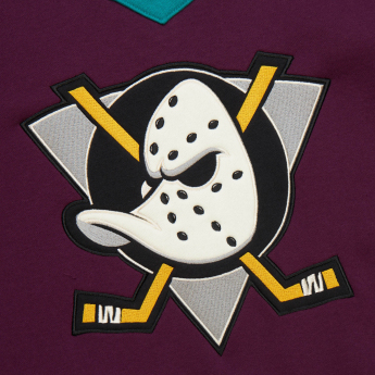 Anaheim Ducks мъжки суитшърт Heritage Lace-Up Crew Vintage Logo