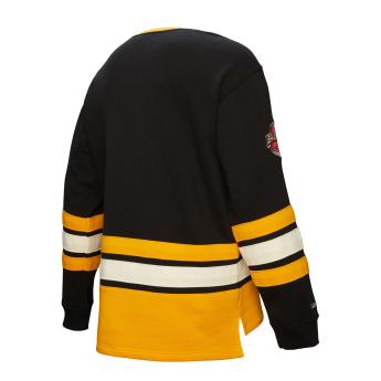 Boston Bruins мъжки суитшърт Heritage Lace-Up Crew Vintage Logo