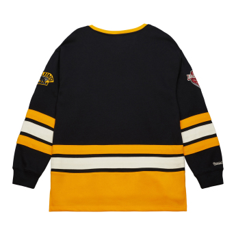 Boston Bruins мъжки суитшърт Heritage Lace-Up Crew Vintage Logo