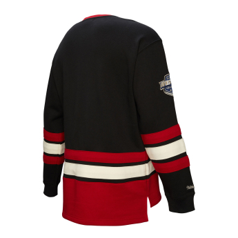 Chicago Blackhawks мъжки суитшърт Heritage Lace-Up Crew Vintage Logo