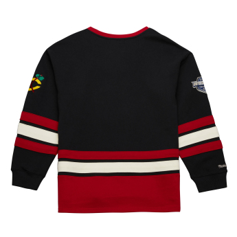 Chicago Blackhawks мъжки суитшърт Heritage Lace-Up Crew Vintage Logo