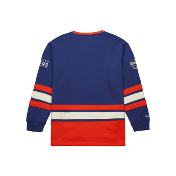 Edmonton Oilers мъжки суитшърт Heritage Lace-Up Crew Vintage Logo