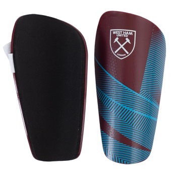 West Ham United детски футболни протектори Fuse Shin Pads Youths 10 to 12 years