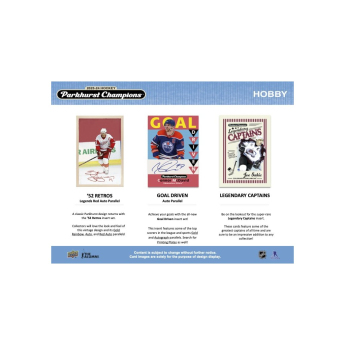 NHL кутии хокей карти NHL 2023-24 Upper Deck Parkhurst Champions Hockey Hobby box