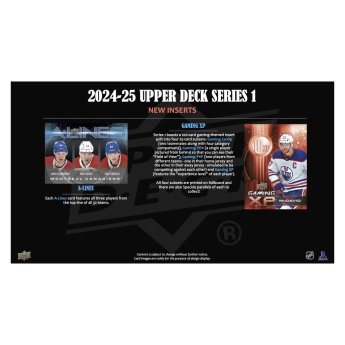 NHL кутии хокей карти NHL 2024/25 Upper Deck Series 1 Gravity Retai Box
