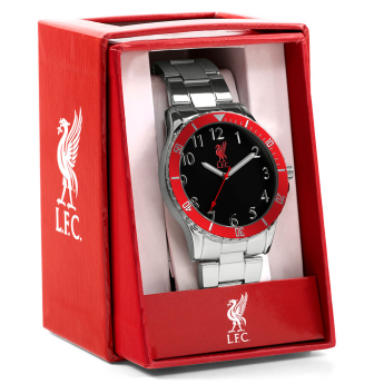 Liverpool FC часовник Mens Red & Silver Bracelet