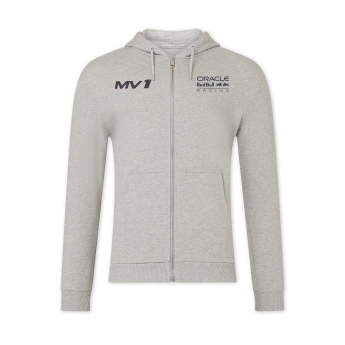 Red Bull Racing мъжки суитшърт с качулка Max Verstappen Helmet zip grey F1 Team 2024