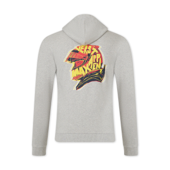 Red Bull Racing мъжки суитшърт с качулка Max Verstappen Helmet zip grey F1 Team 2024